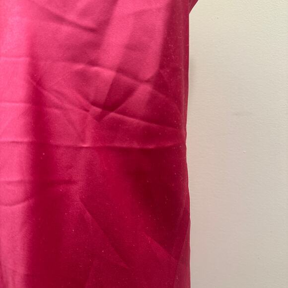 Victoria's Secret Hot Pink 2009 Lace Trim Satin Mini Slip Dress Chemise Sz Large - Picture 10 of 12